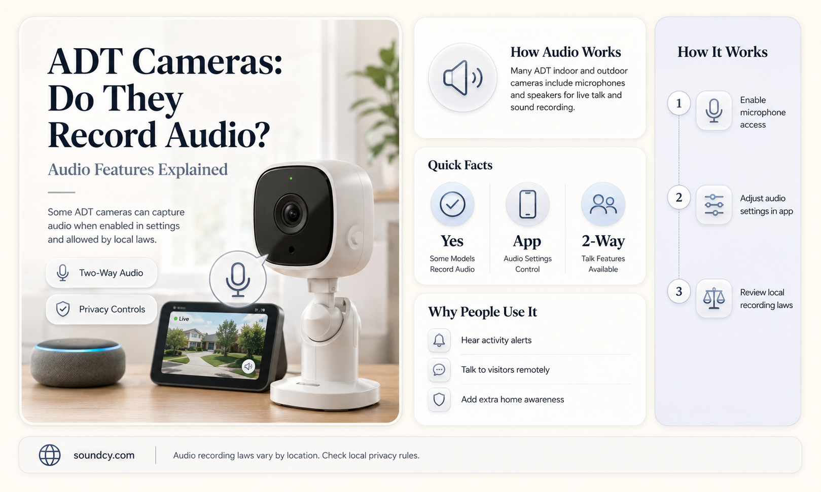 do adt security cameras have sound