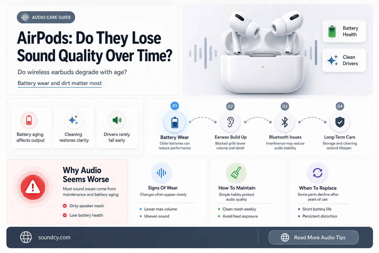 do airpods sound deteriorate over time