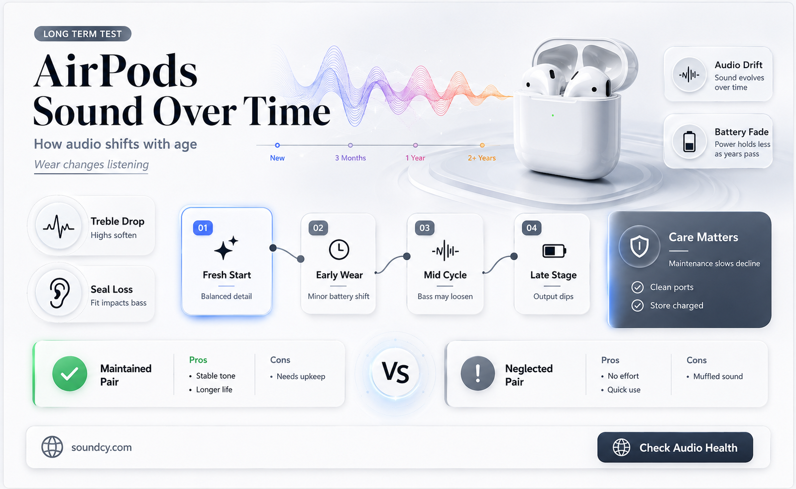 do airpods lose sound over time