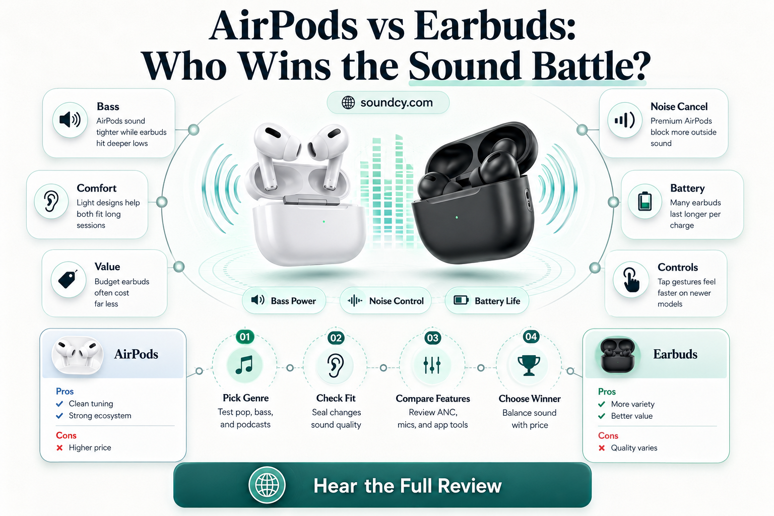 do airpods vs earbuds sound quality