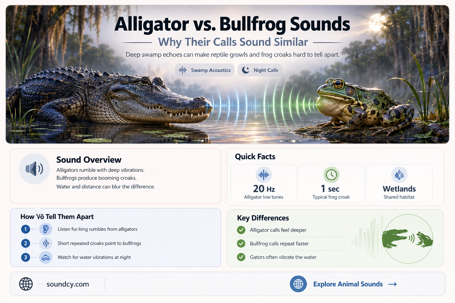do alligators sound like bullfrogs