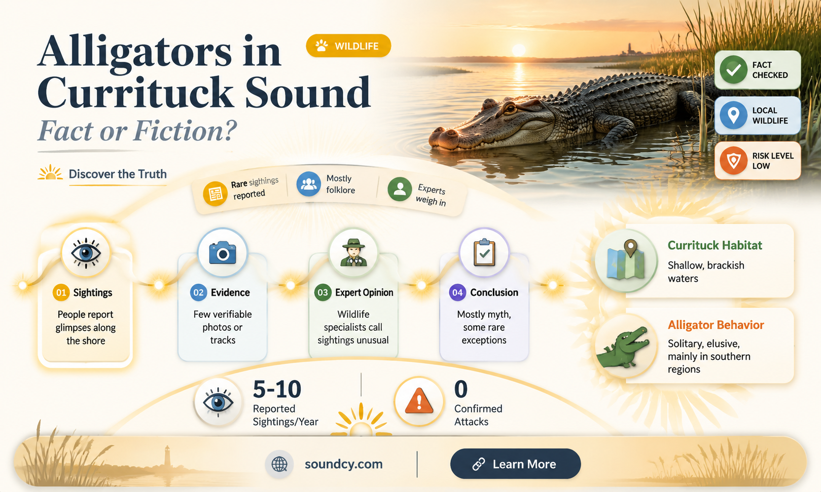 are there alligators in currituck sound