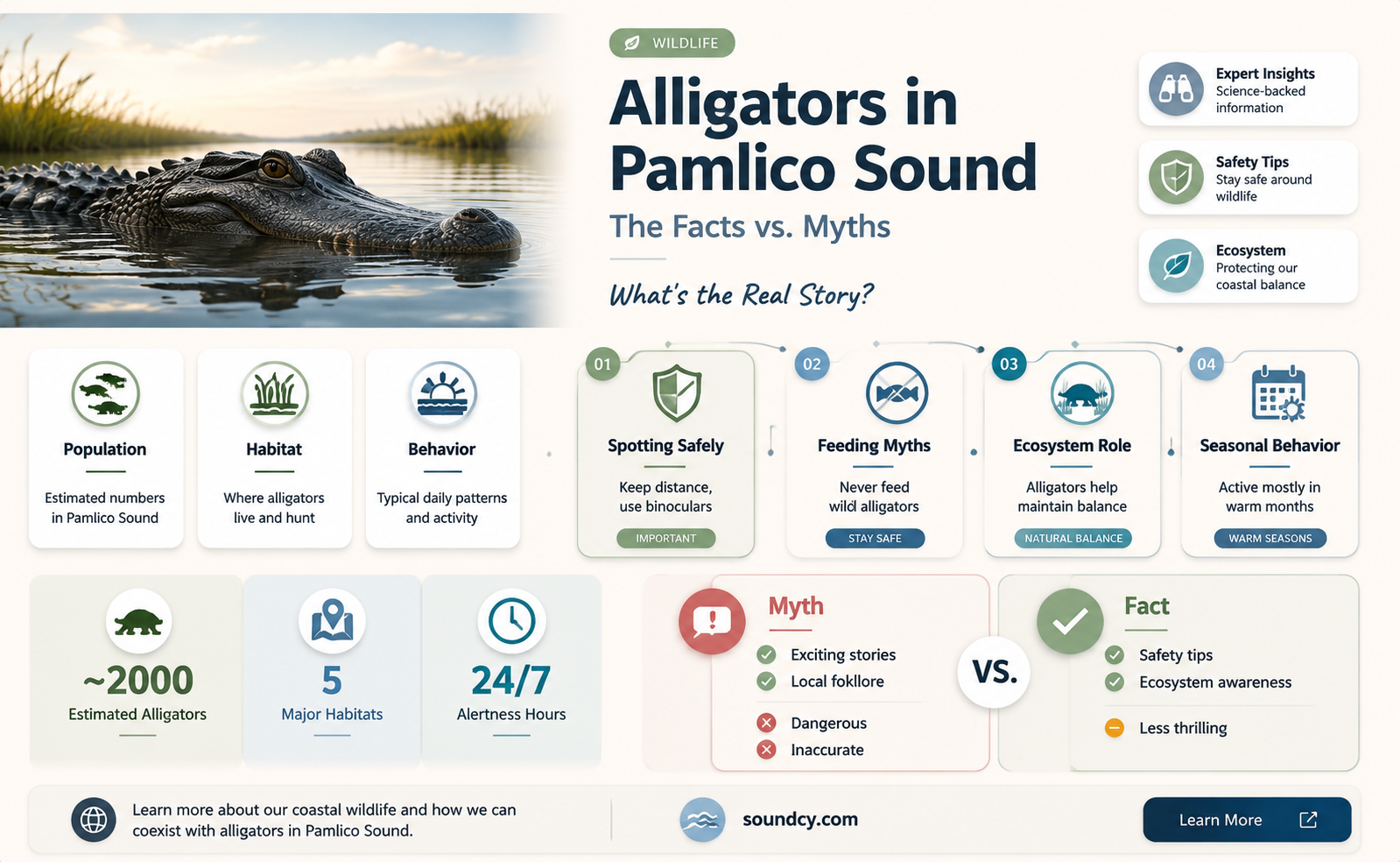 are there alligators in pamlico sound