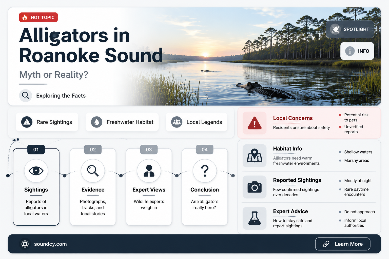 are there alligators in roanoke sound