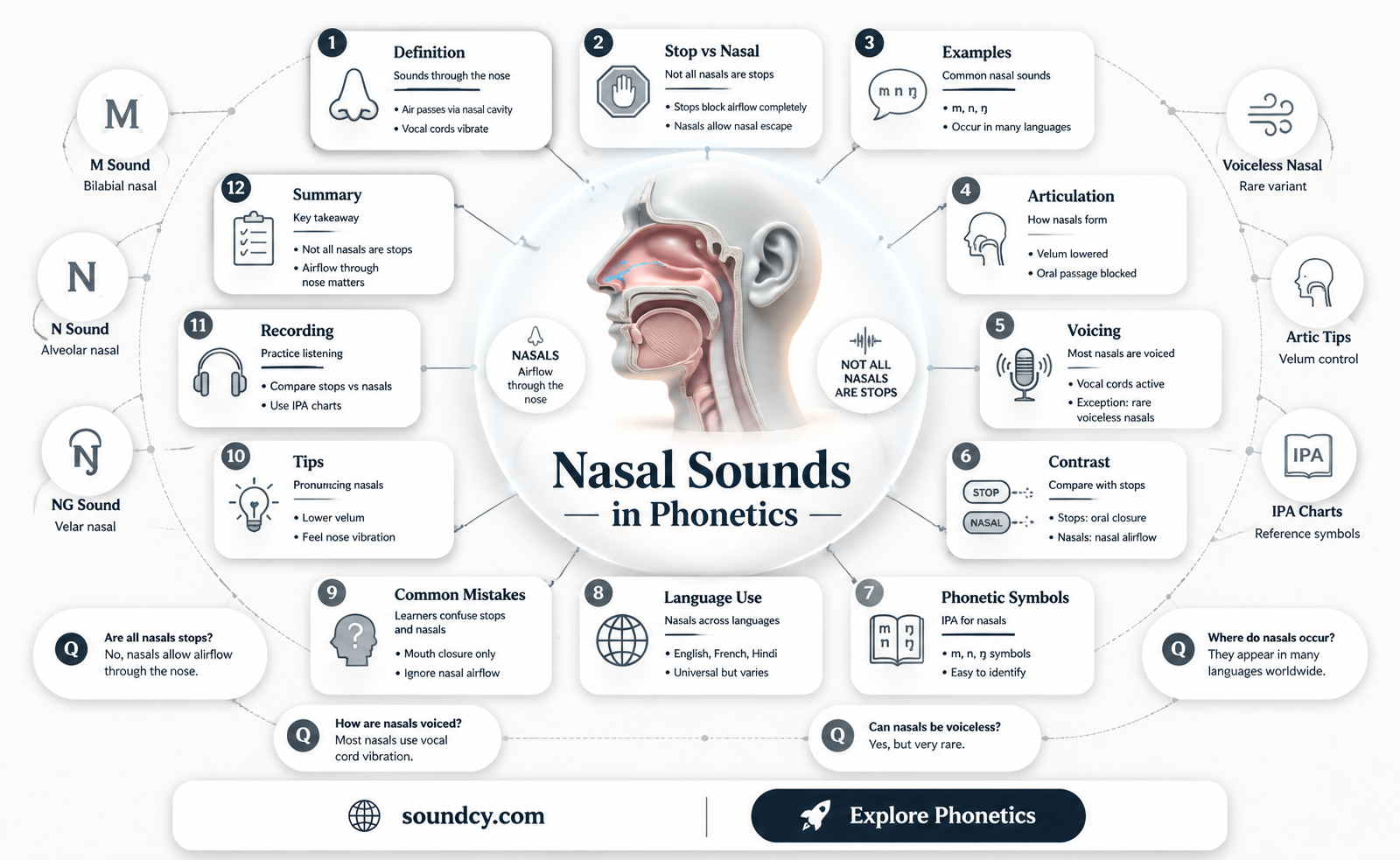are all nasal sounds stops