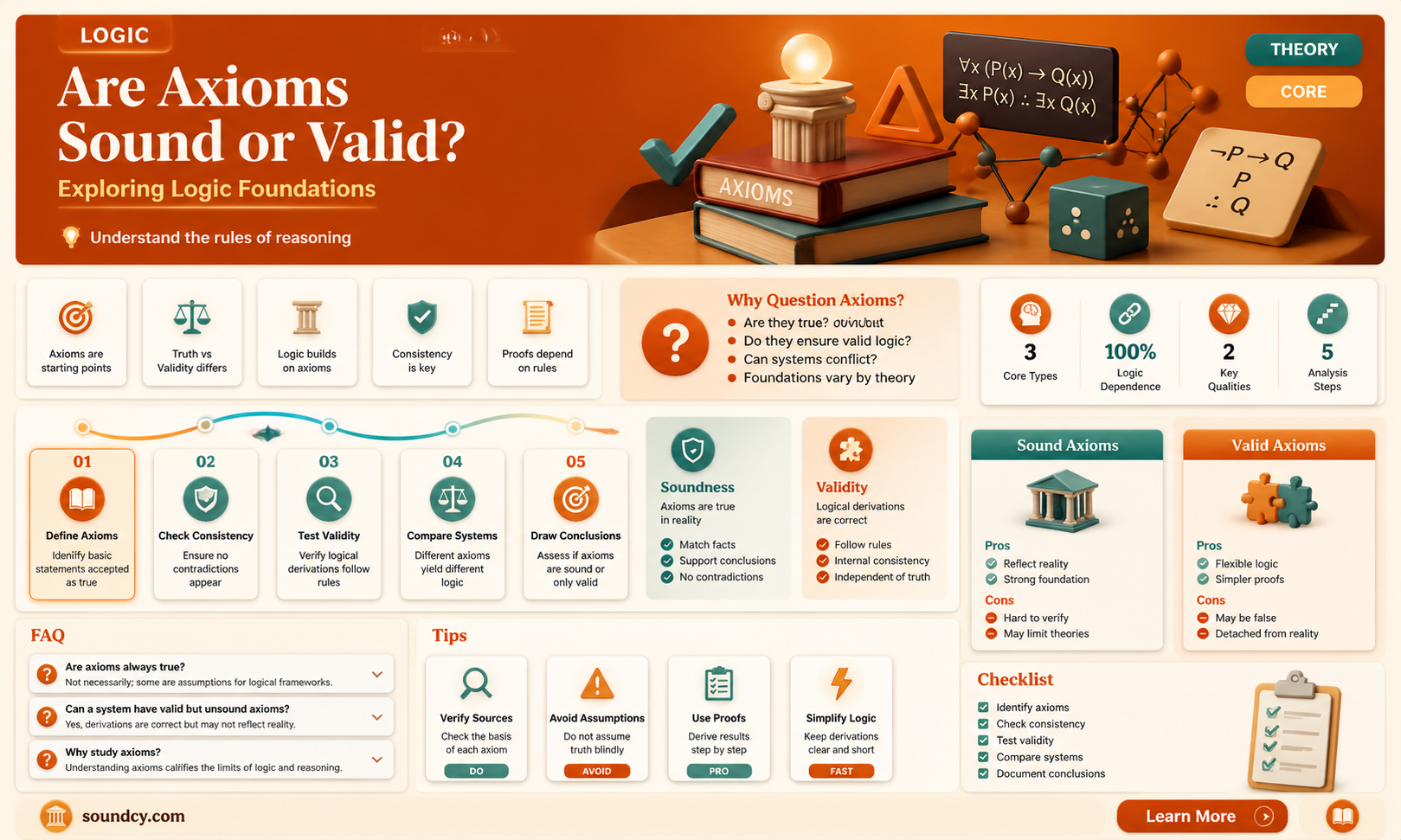 are axioms sound or valid