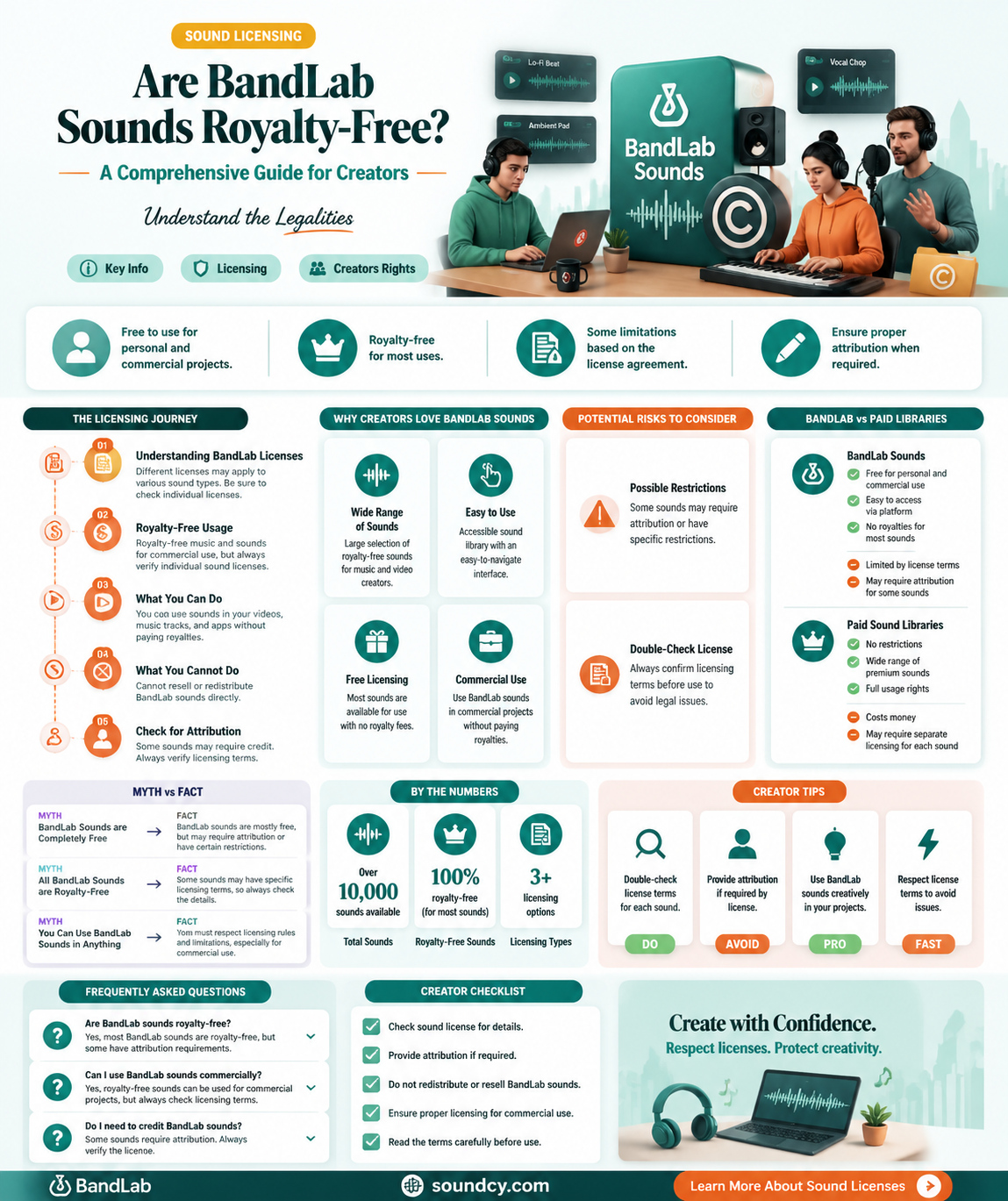 are bandlab sounds royalty free