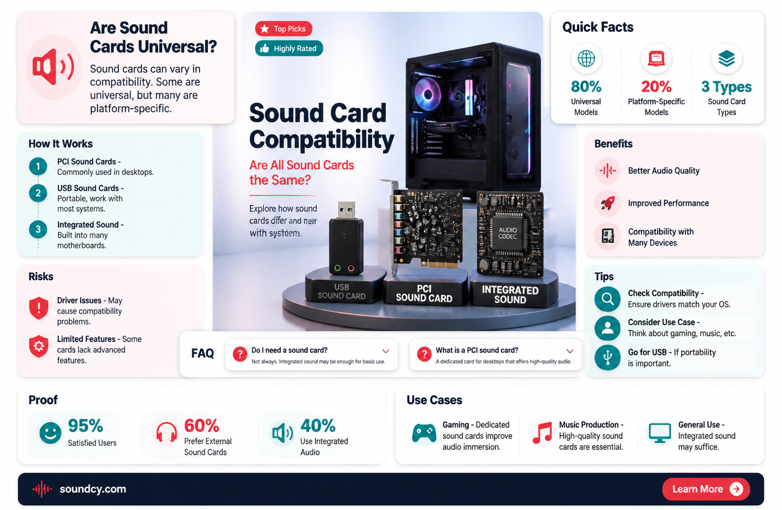 are computer sound cards universal
