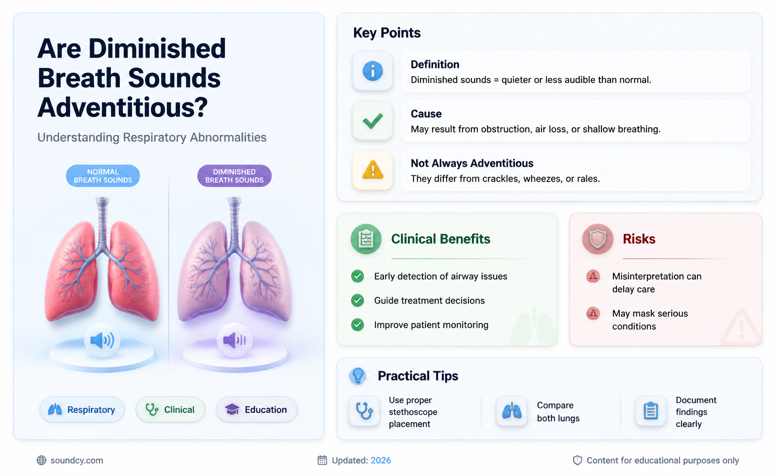 are diminished breath sounds adventitious