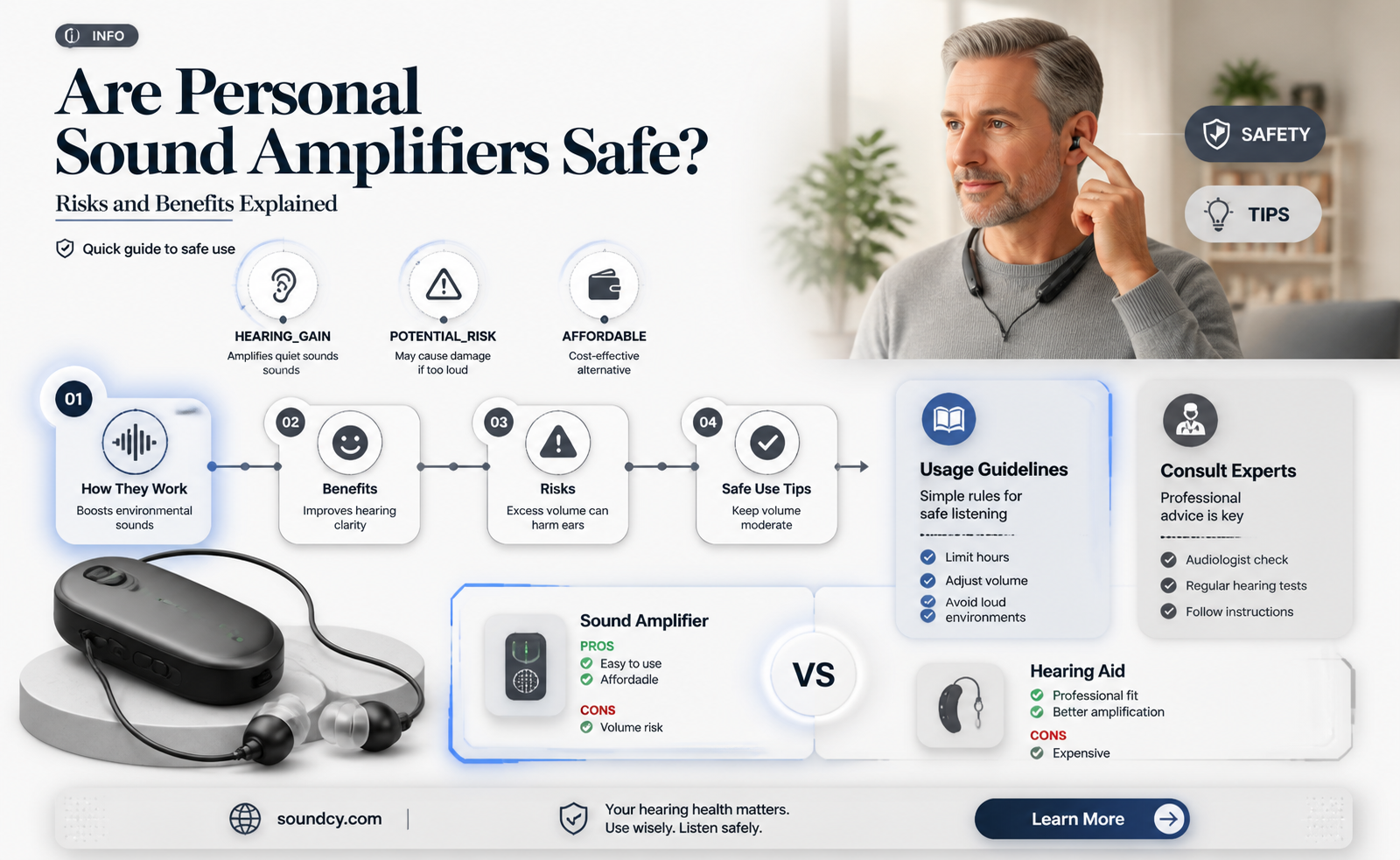 are personal sound amplifiers safe