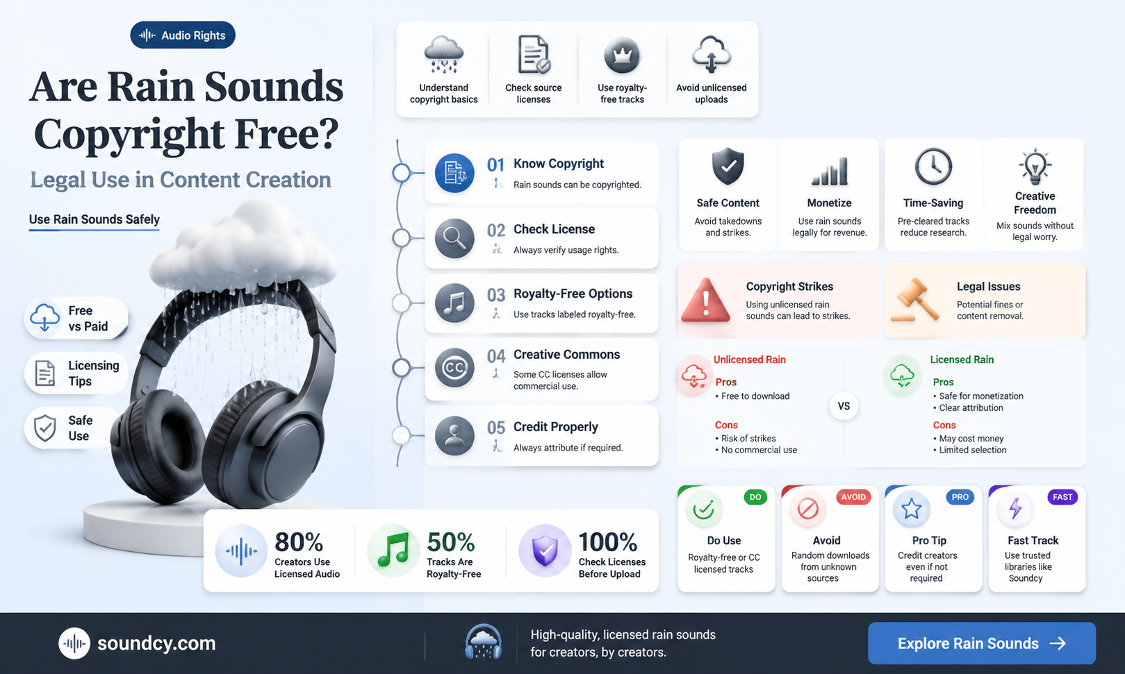 are rain sounds copyright free