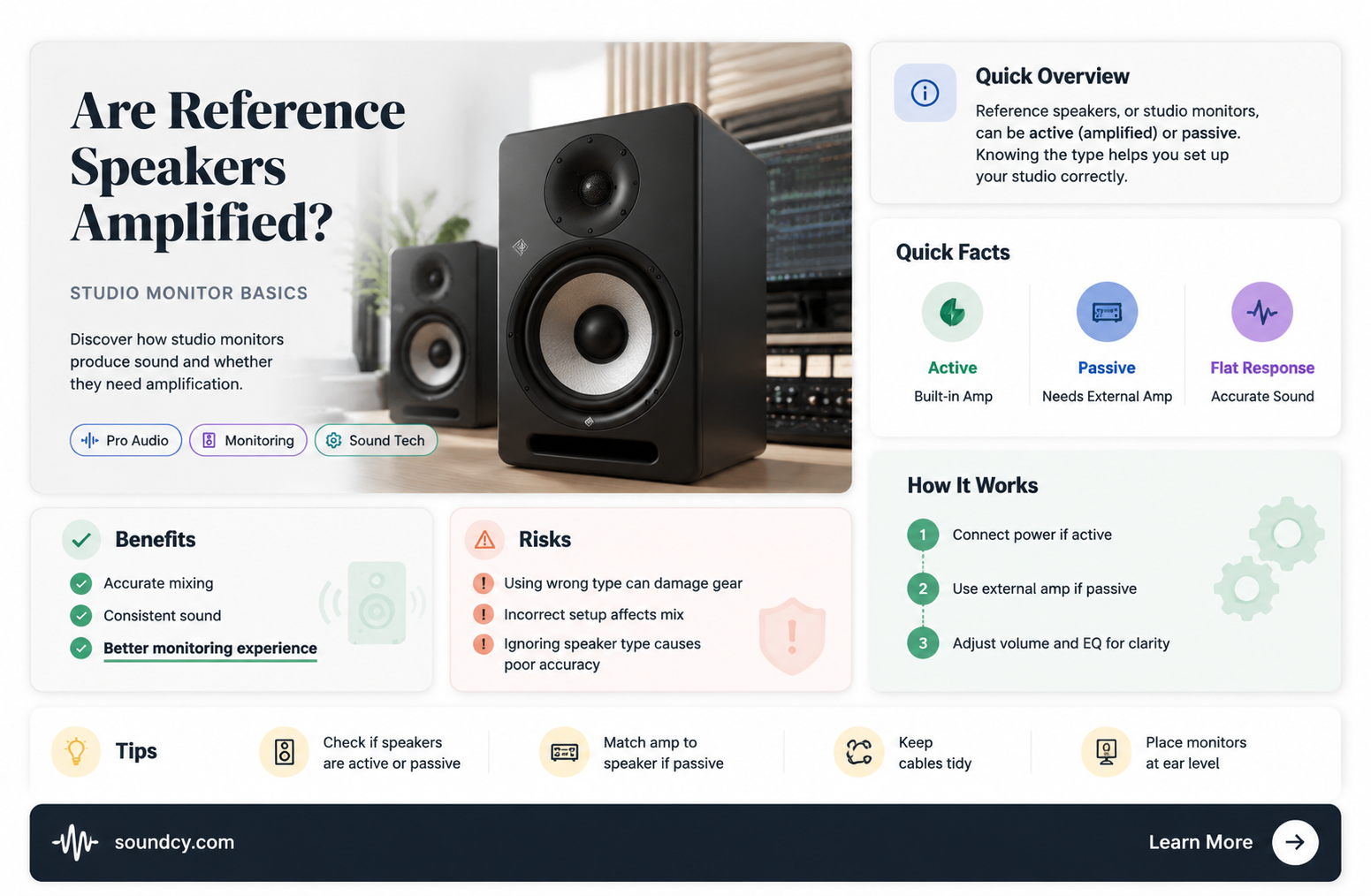 are reference speakers amplified sound