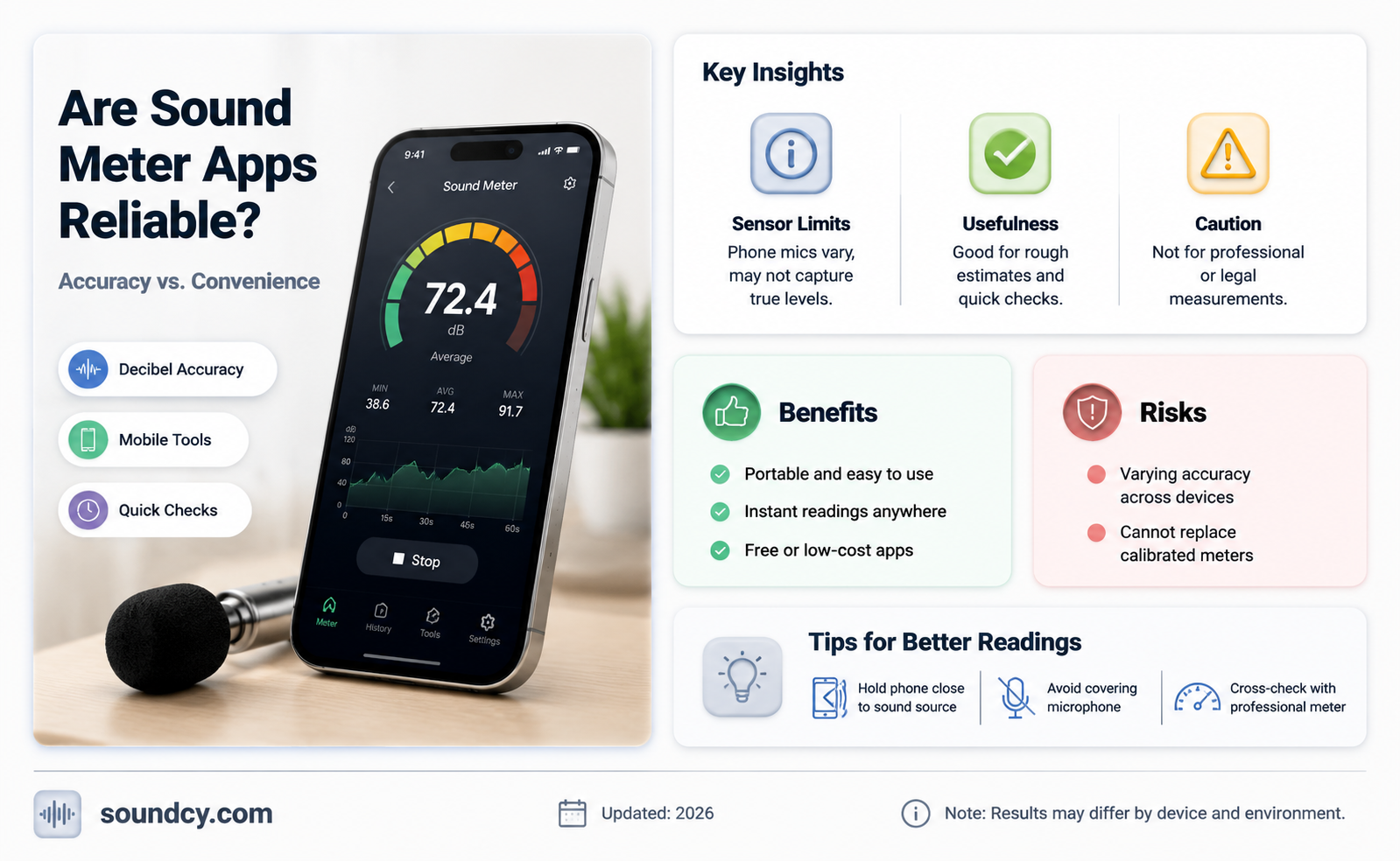 are sound meter apps accurate