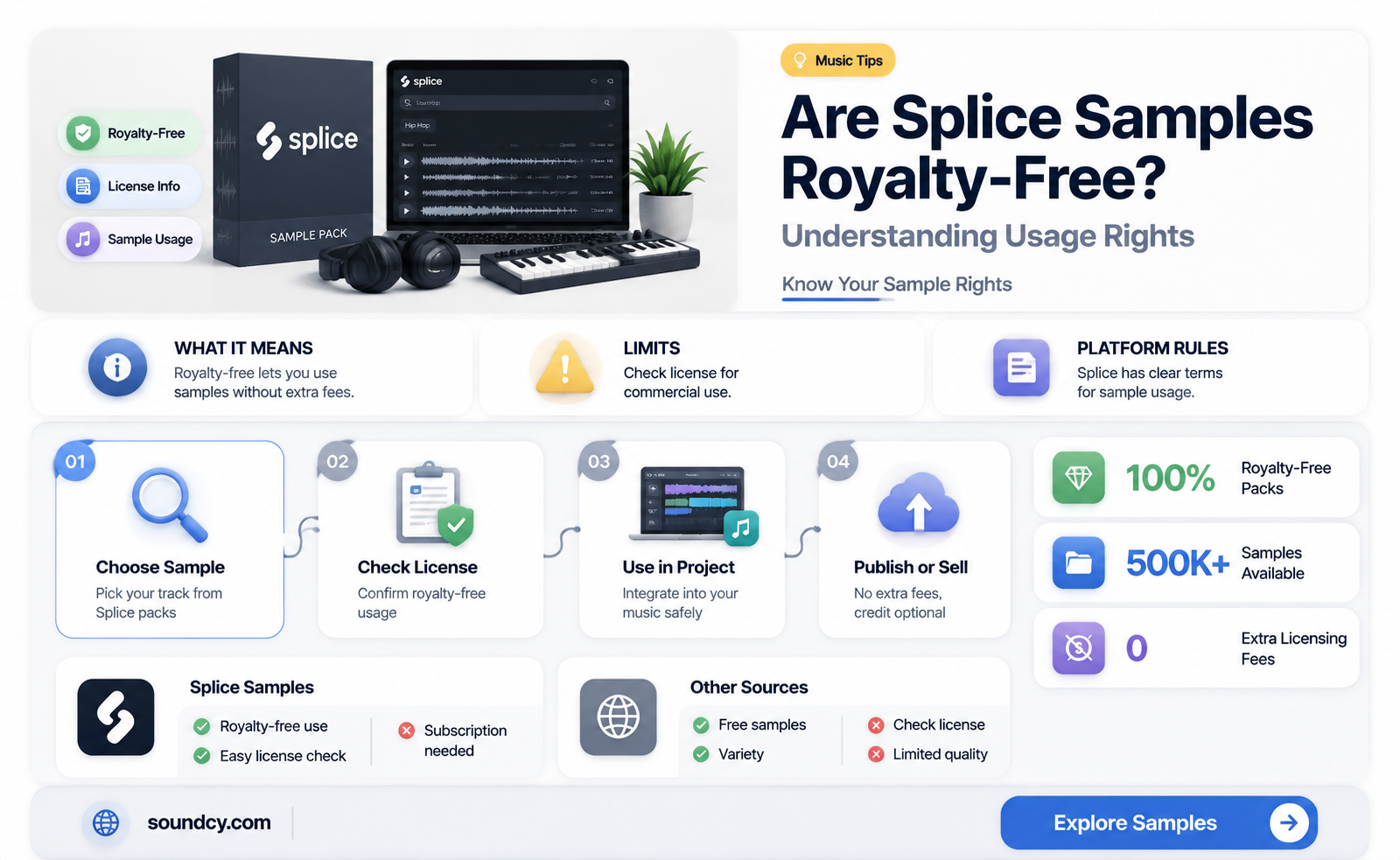 are splice samples royalty free