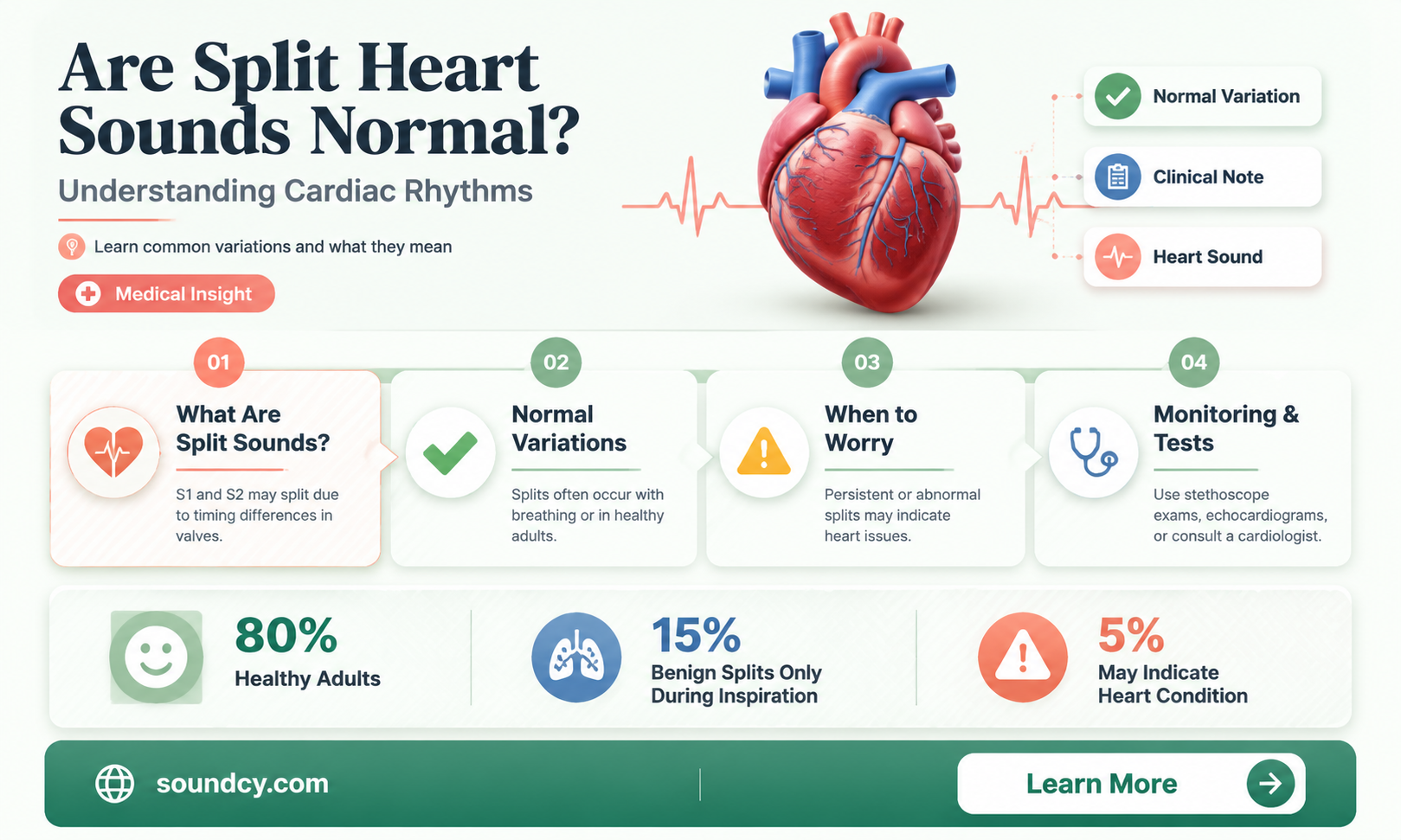 are split heart sounds normal