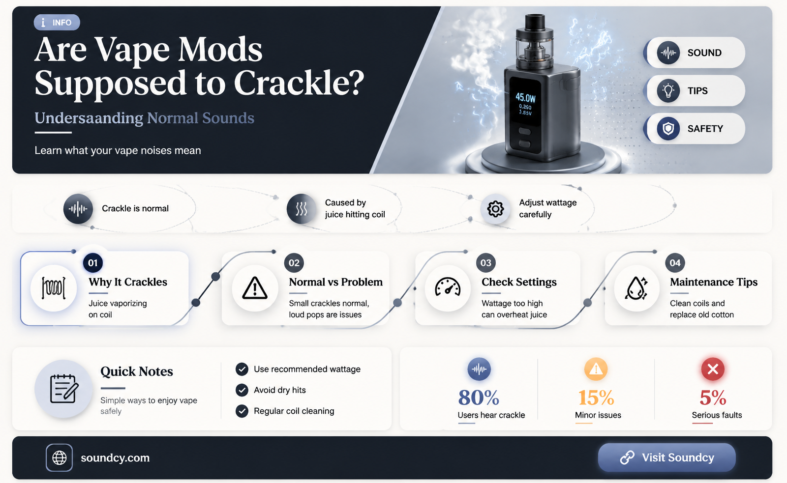 are vape mods supposed to make a craclking sound