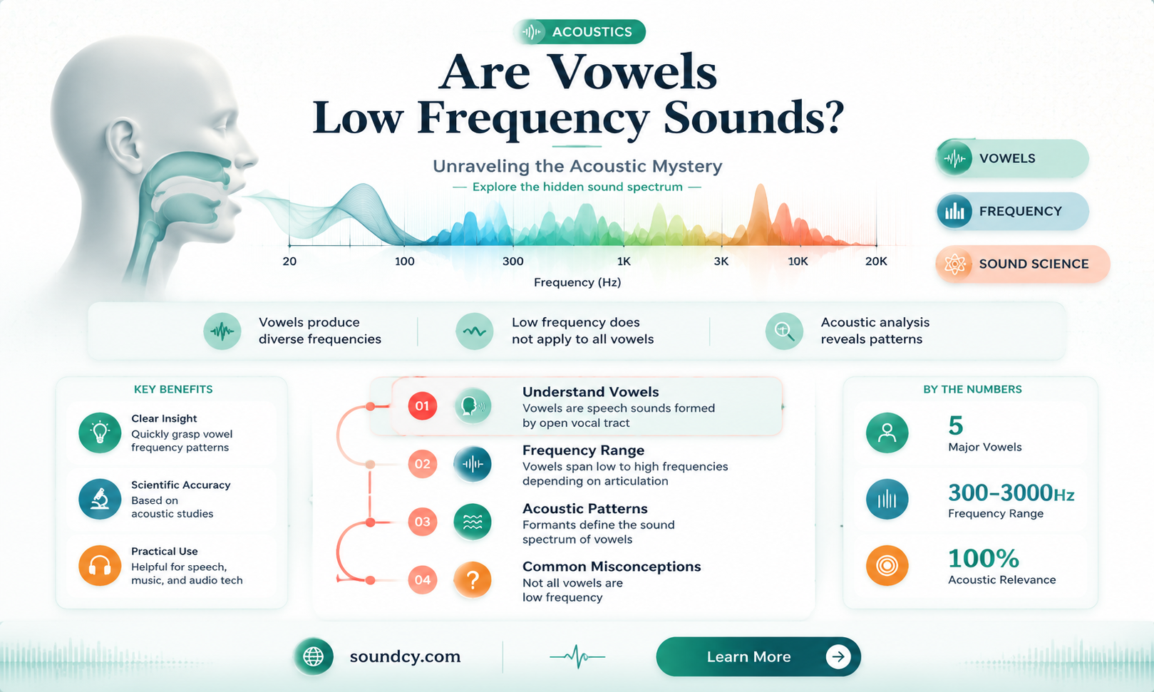 are vowels low frequency sounds