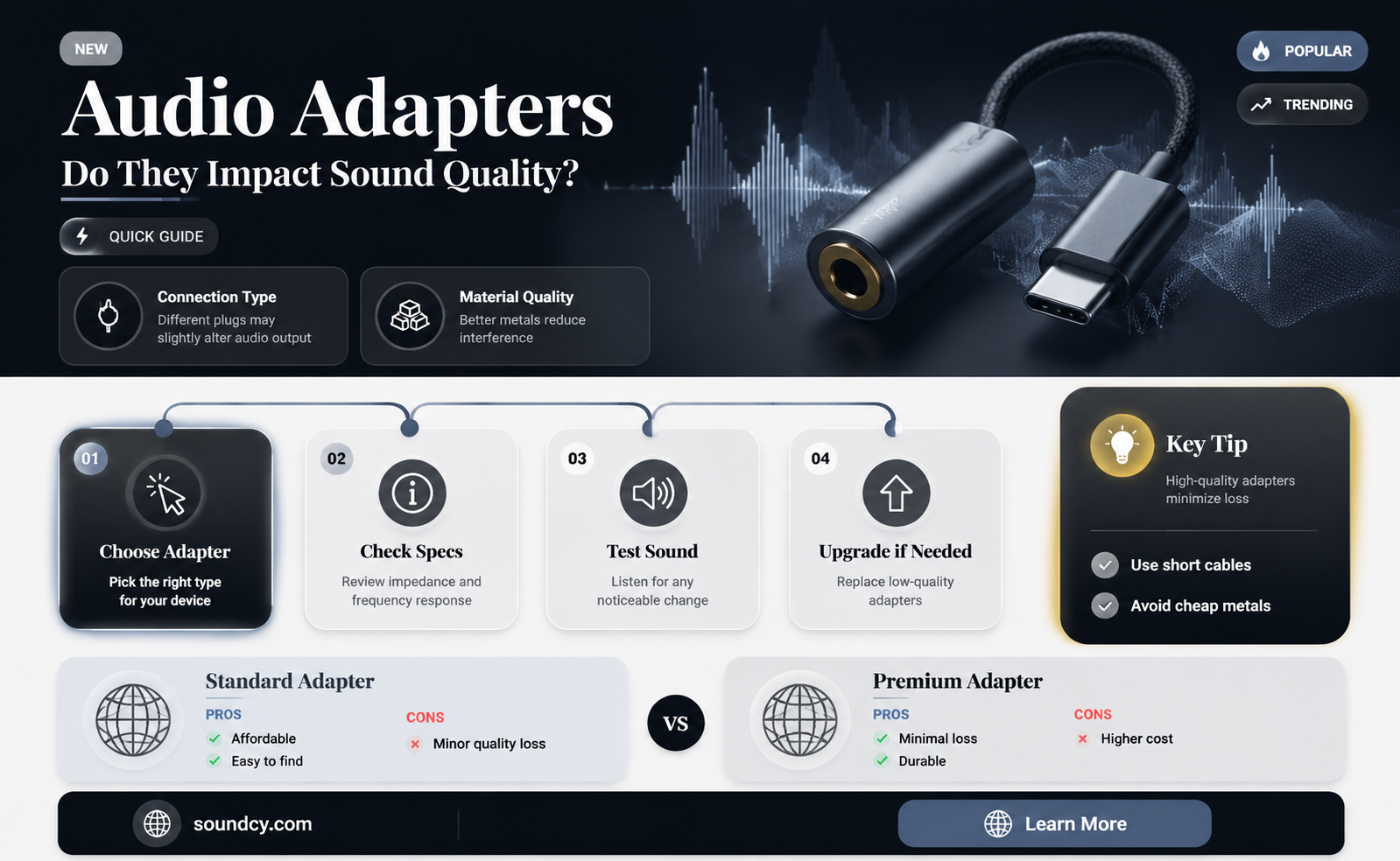 do audio adapters reduce sound quality