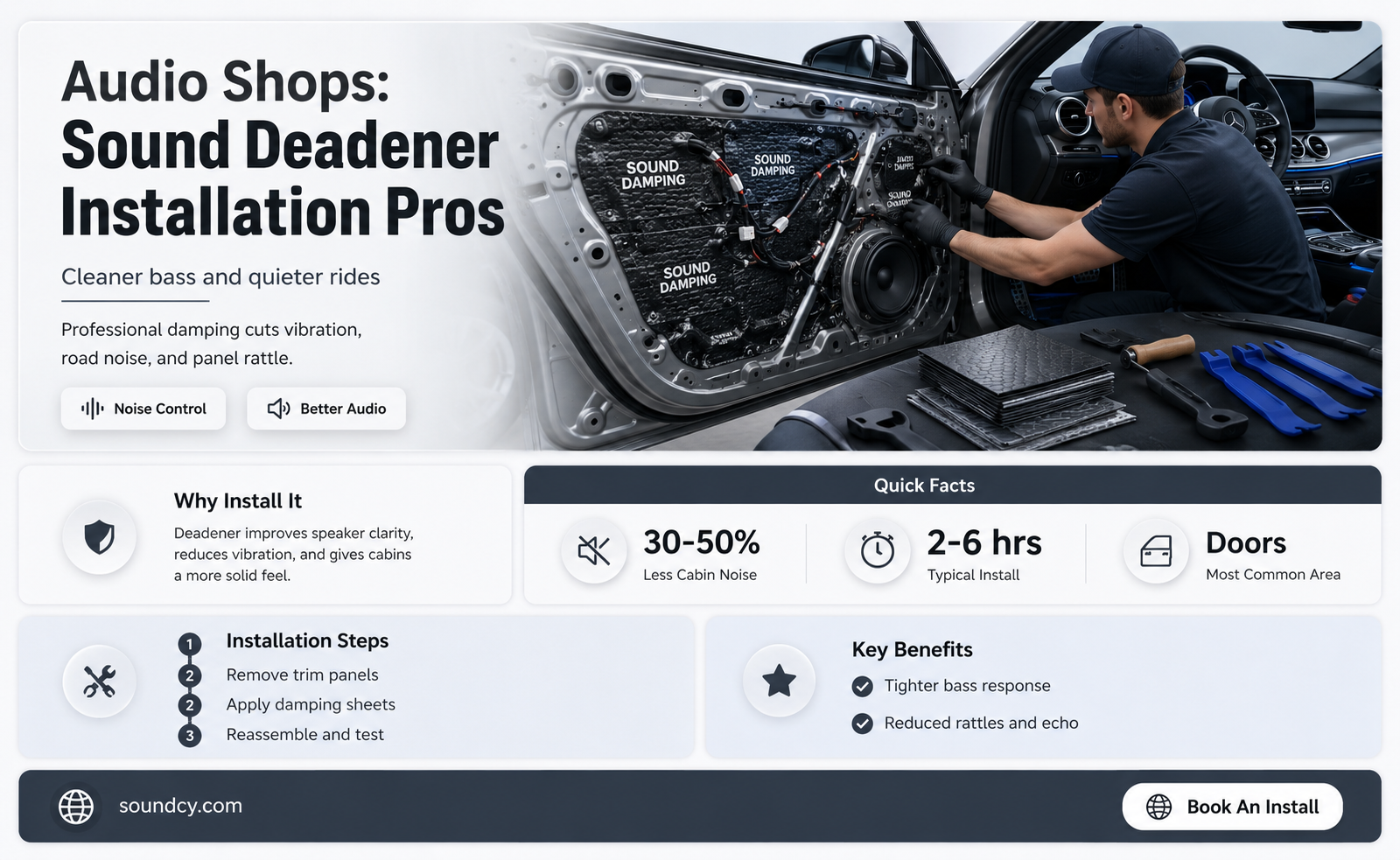 do audio shops install sound deadner