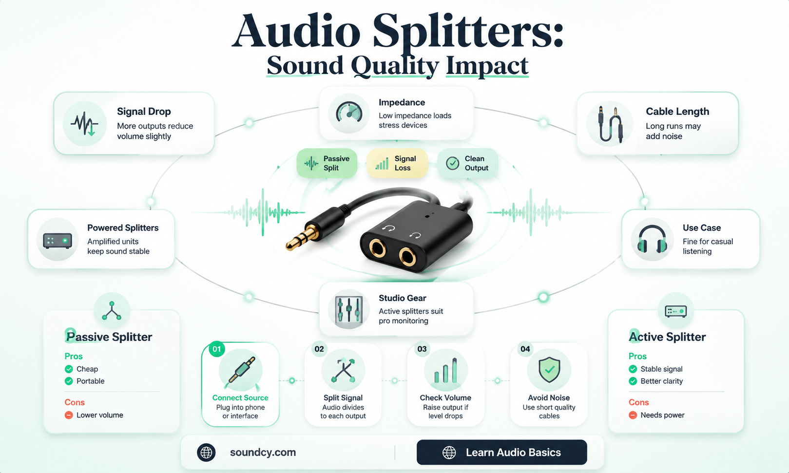 do audio splitters affect sound quality
