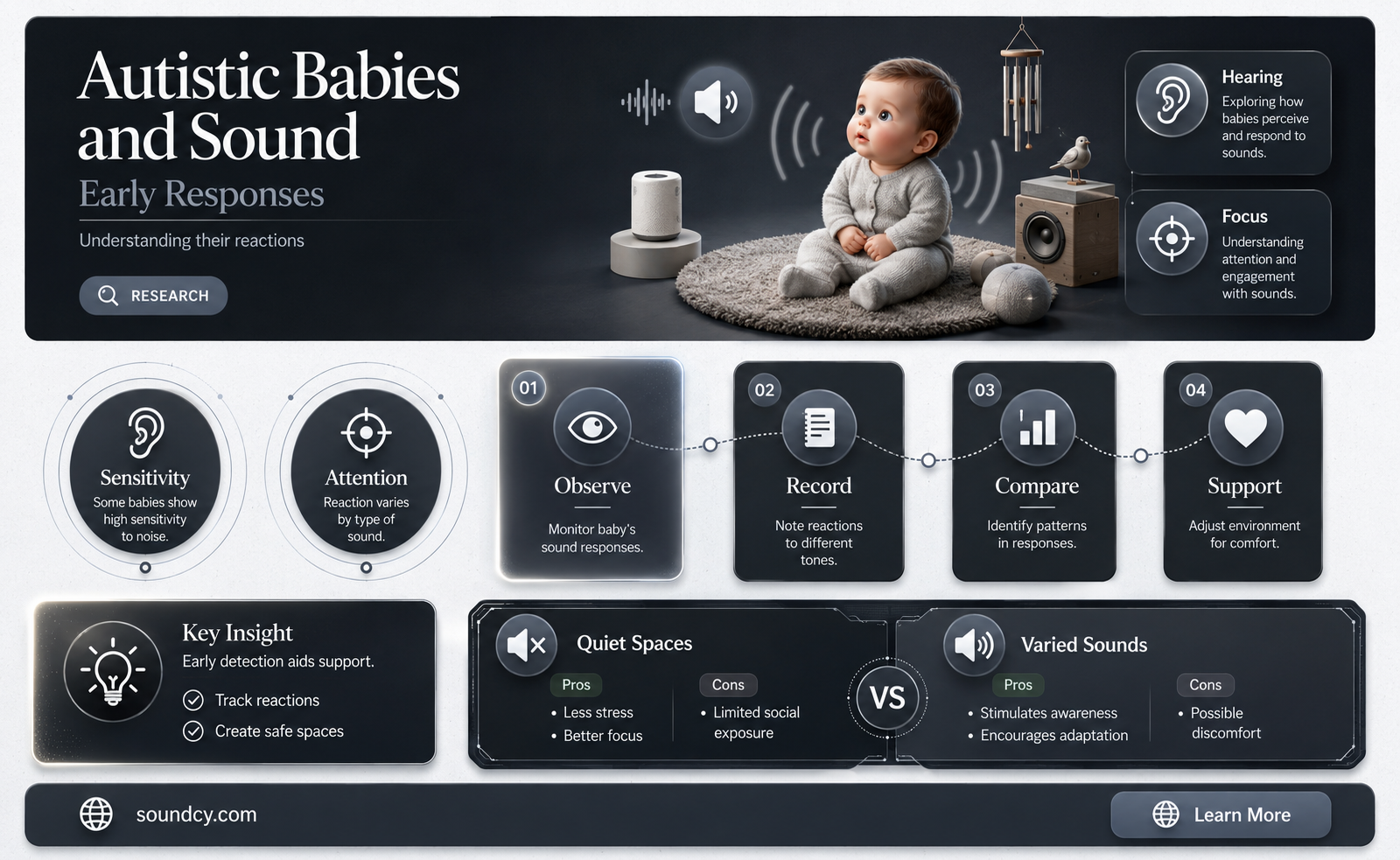 do autistic babies respond to sound