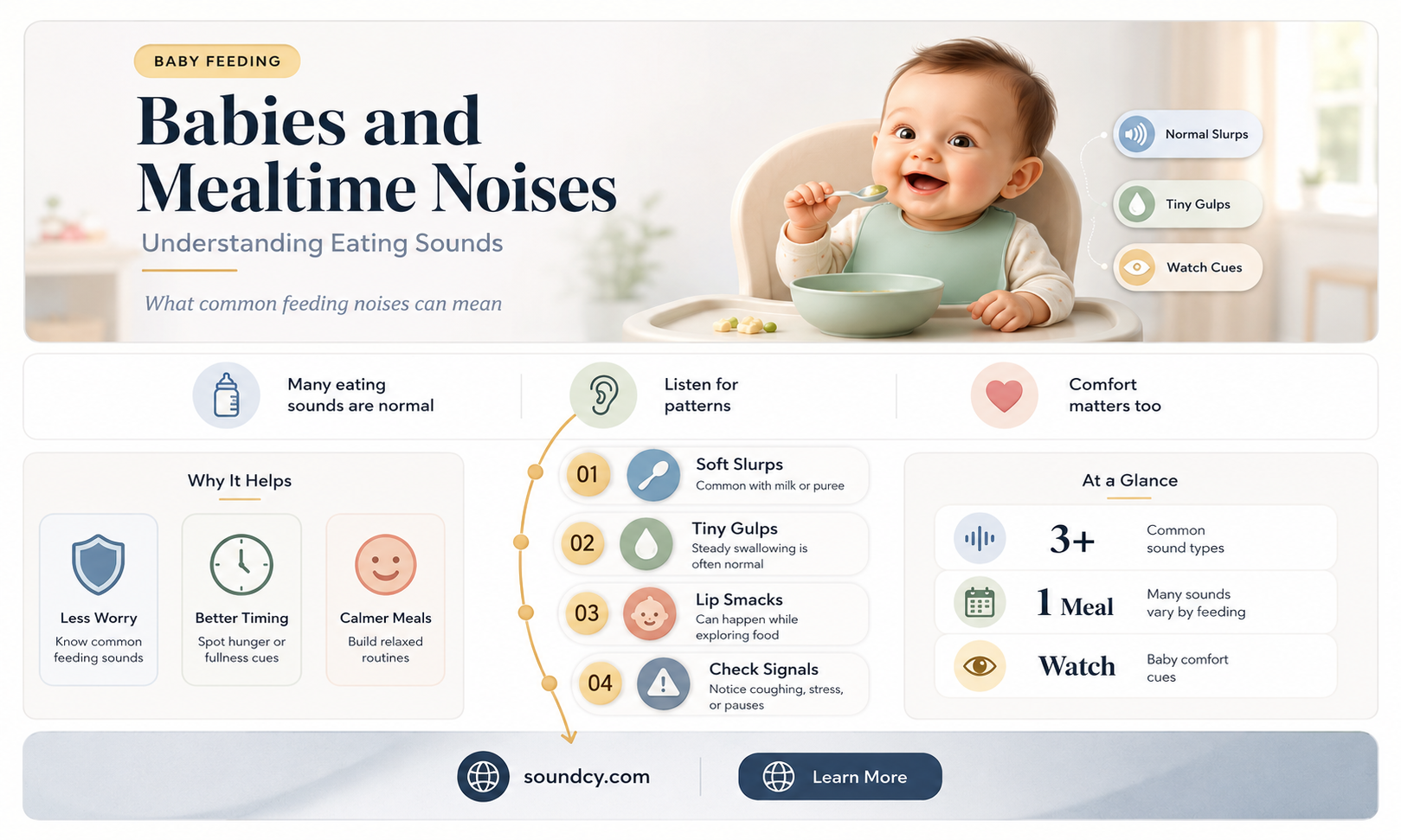do babies maek a lot of sounds when theyeat