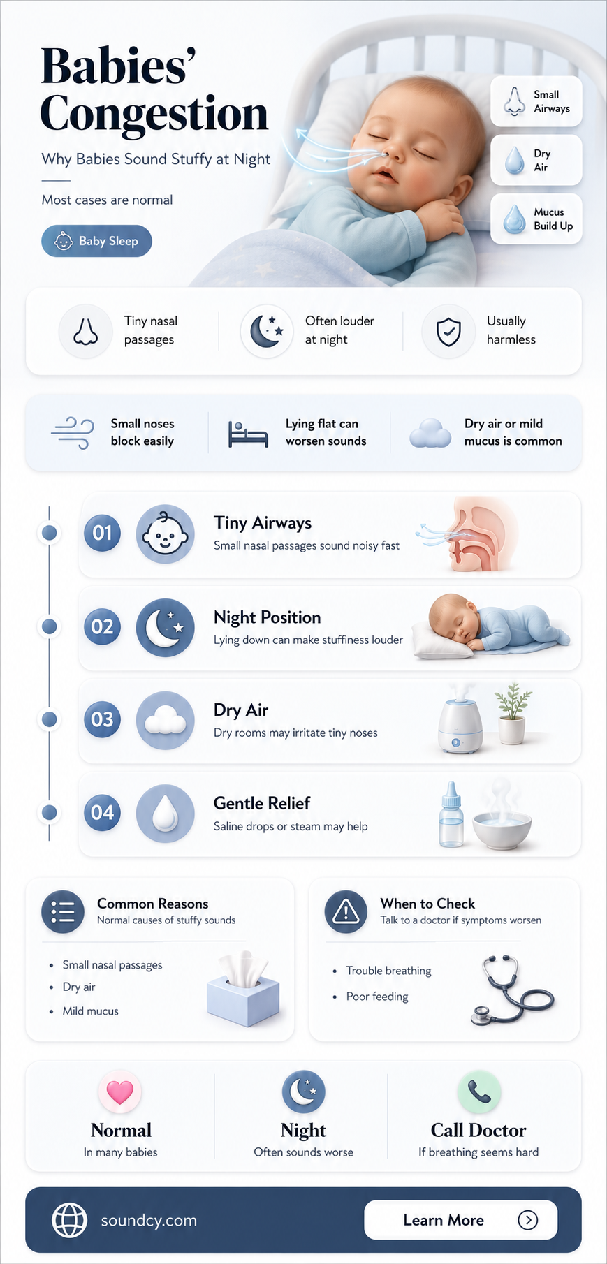 do babies sound congested when sleeping