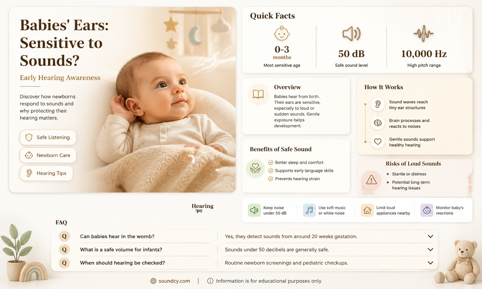 are babies ears sensitive to sound