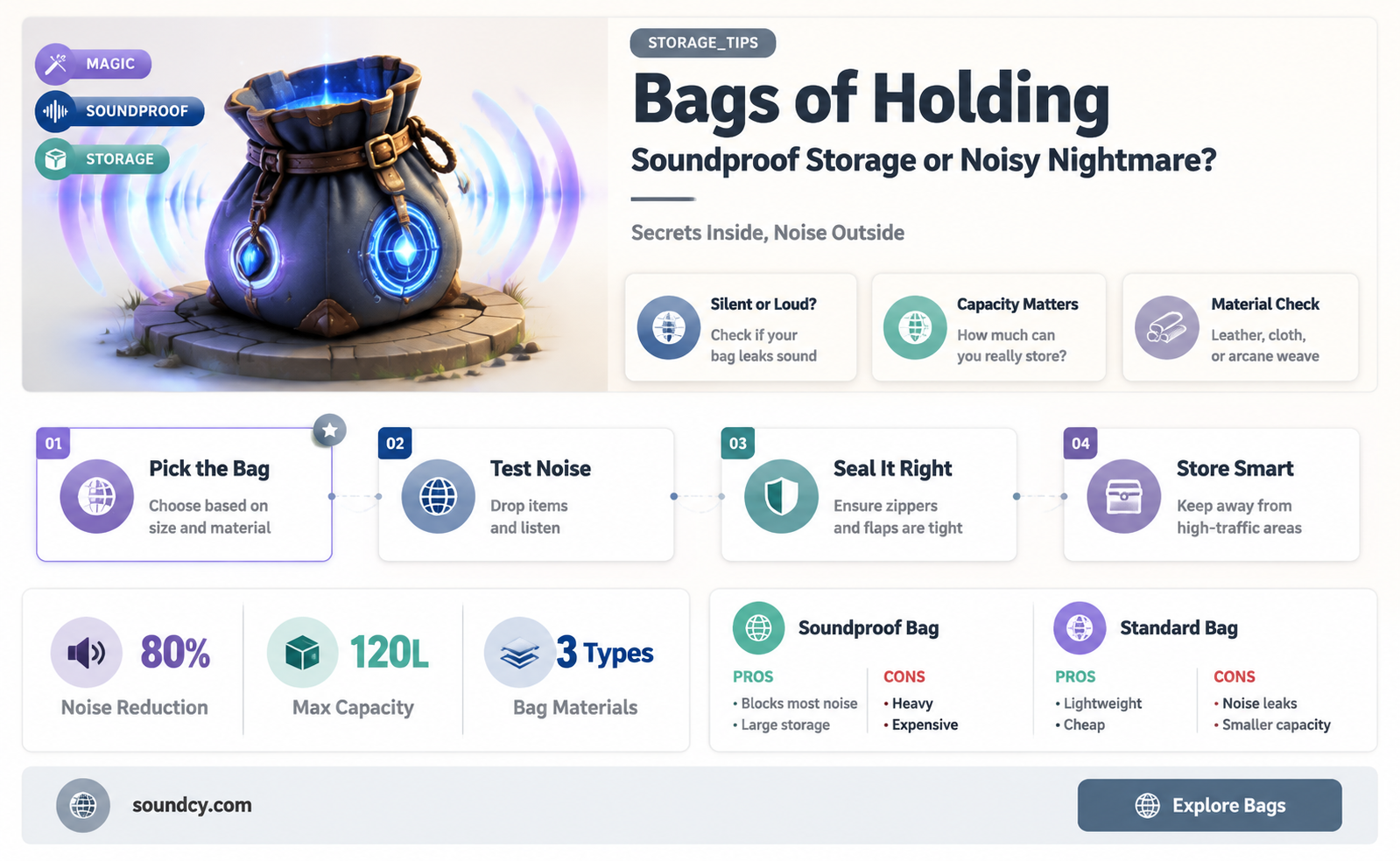 do bags of holding muffle sound