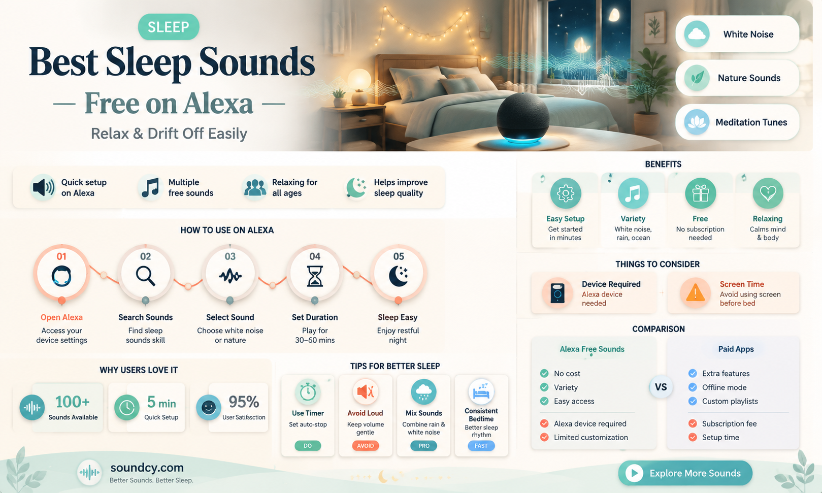 are sleep sounds free on alexa