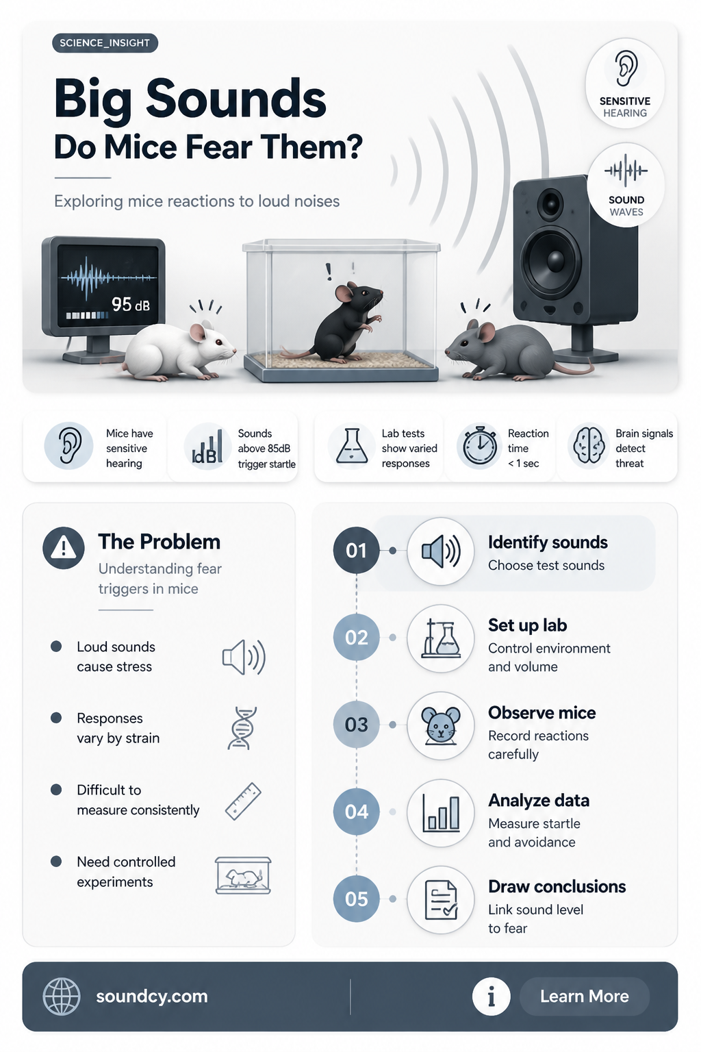are mice afraid of big sounds