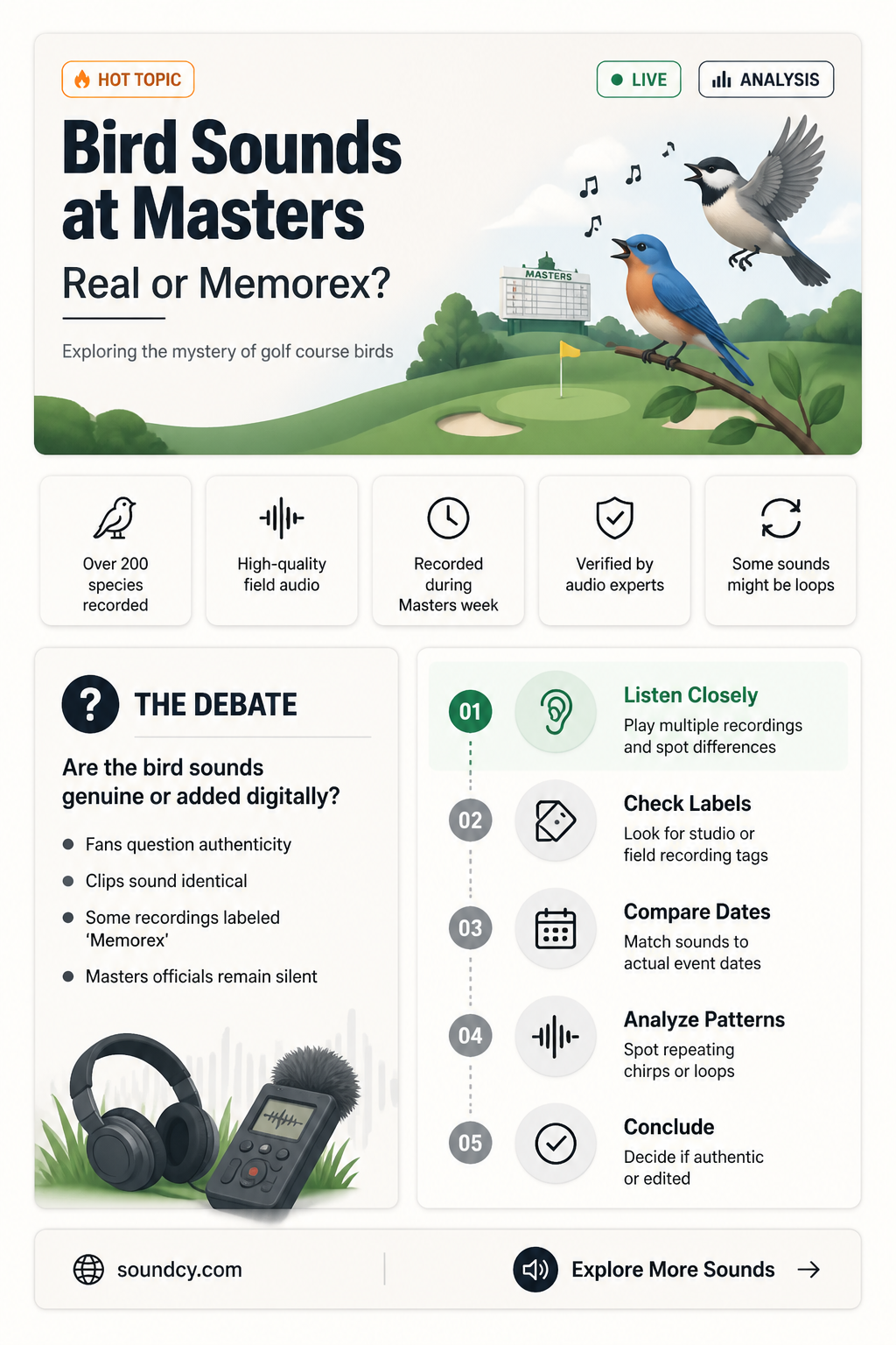 are bird sounds at masters fake