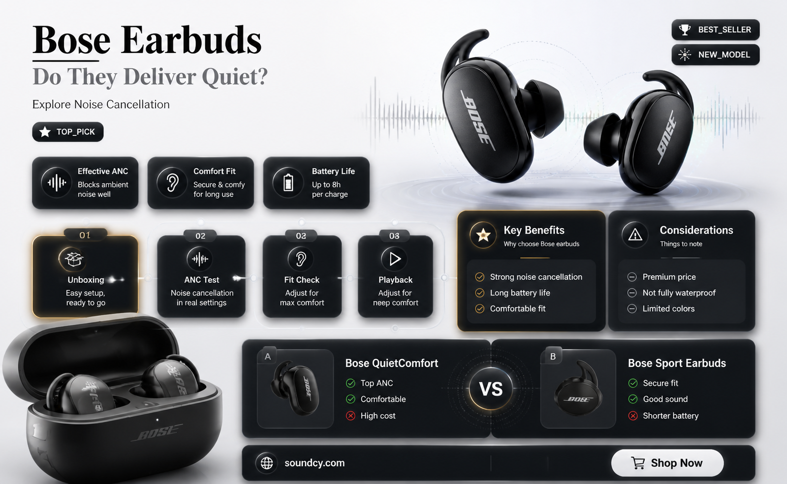 are bose earbuds sound cancelling