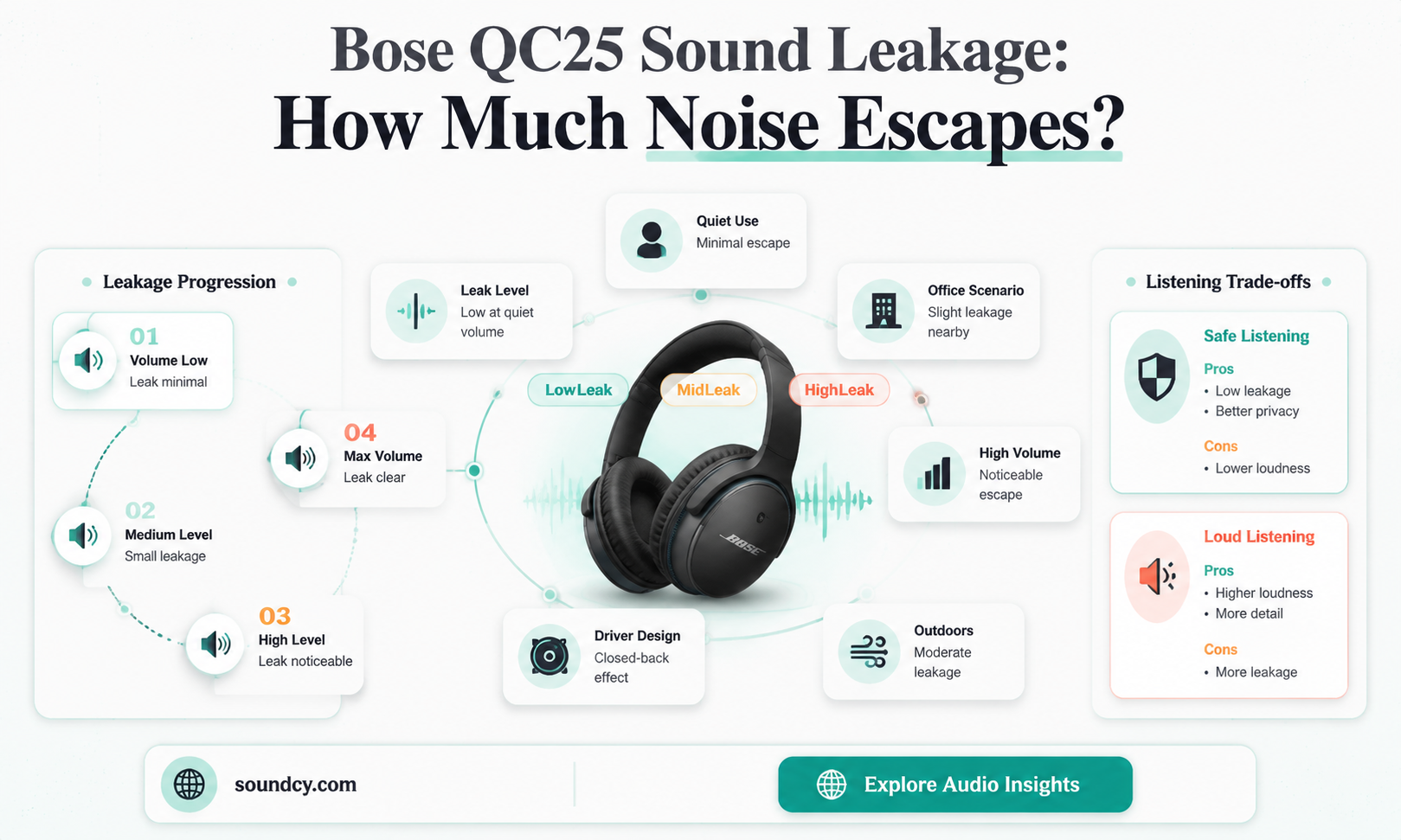 do bose qc25 leak sound