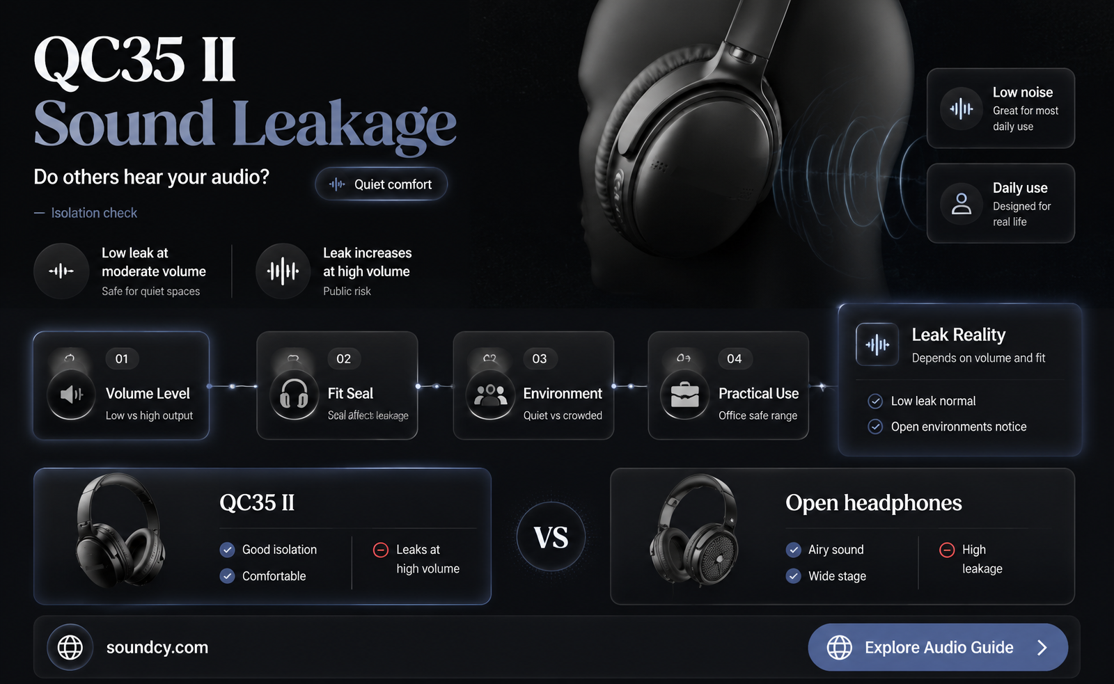 do bose qc35 ii leak sound