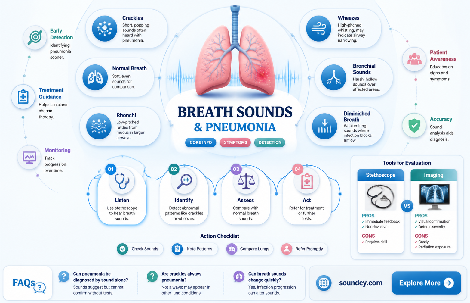 are breath sounds diminished with pneumonia