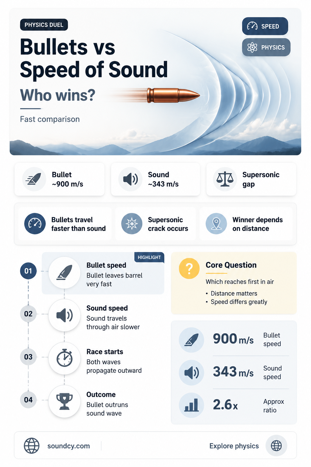 do bullets go faster than sound