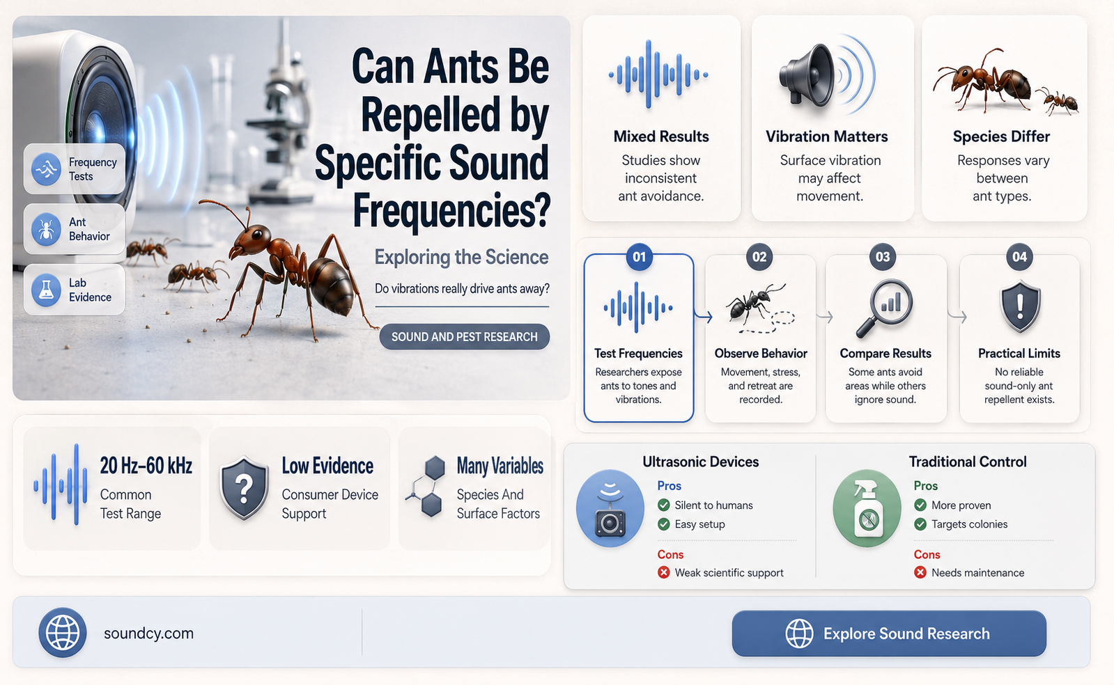 do ants have a sound frequency that they dislike