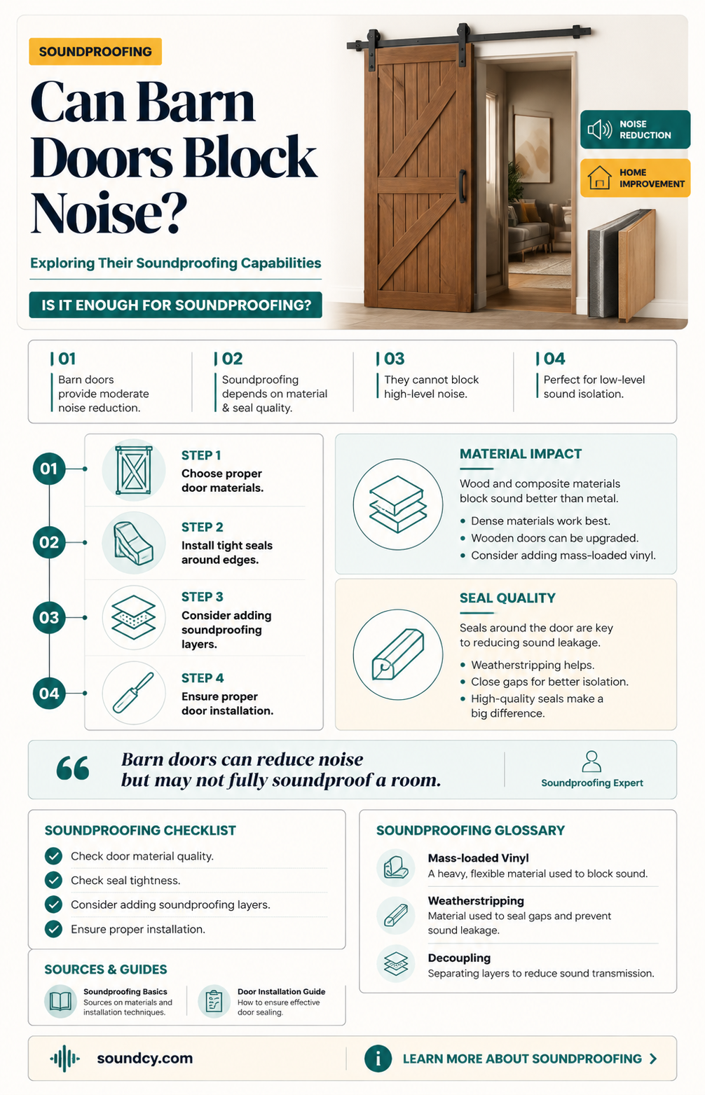 are barn doors sound proof