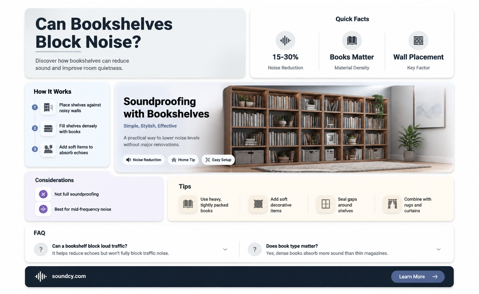 are bookshelves a sound barrier