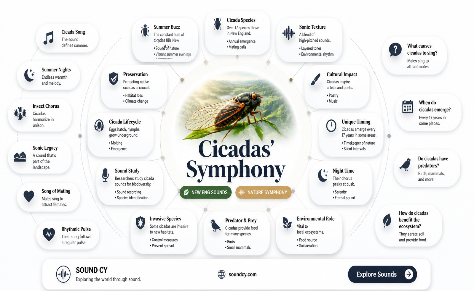 are cicadas in new england sounds