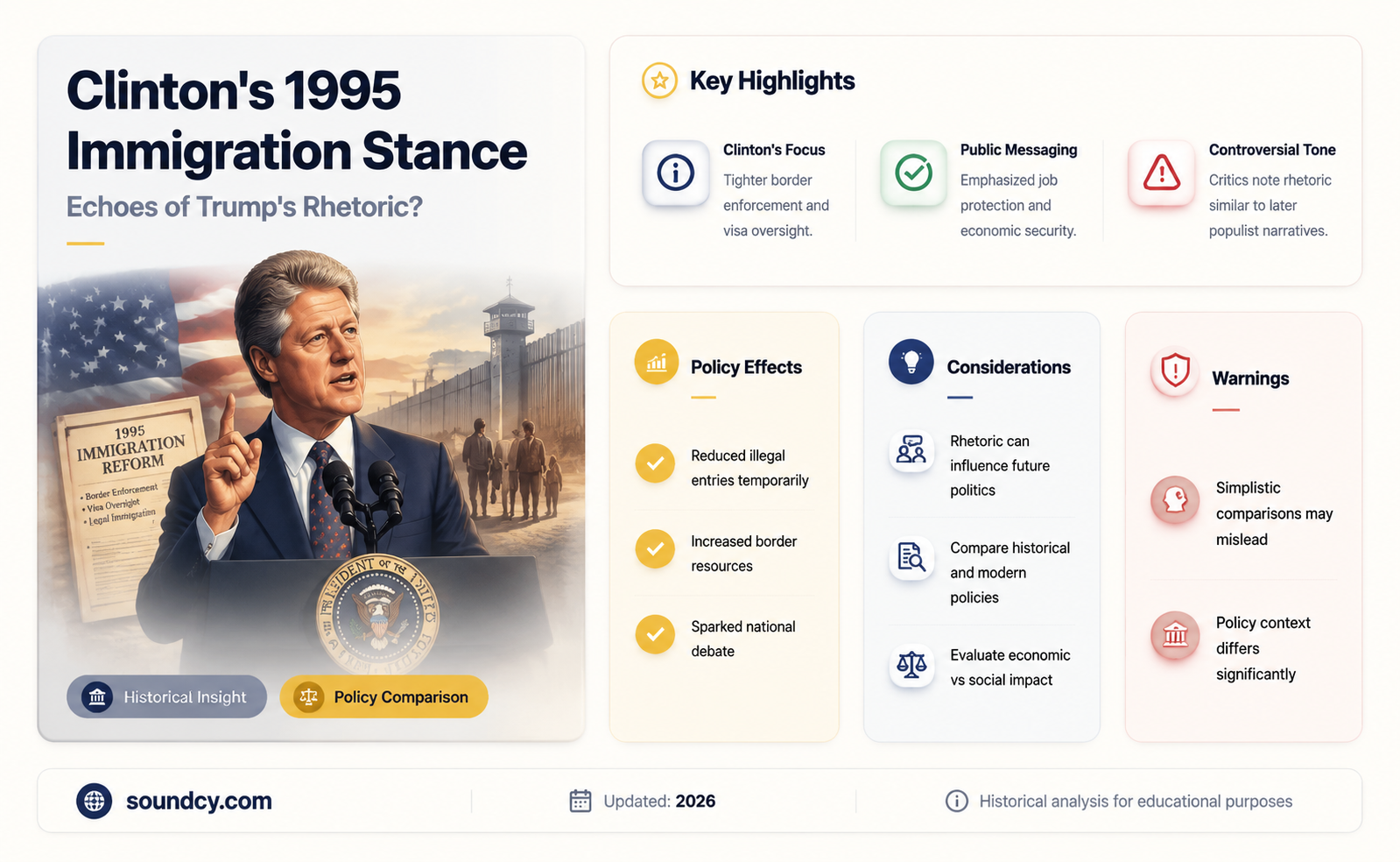 did bill clinton sound like trump illegal immigration 1995