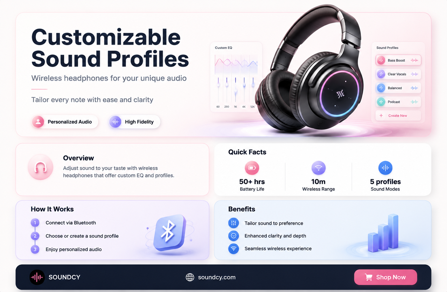 are there any wireless headphones with customizable sound profiles