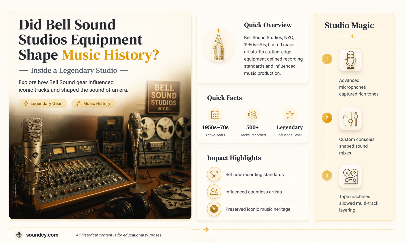 did bell sound studios equipment