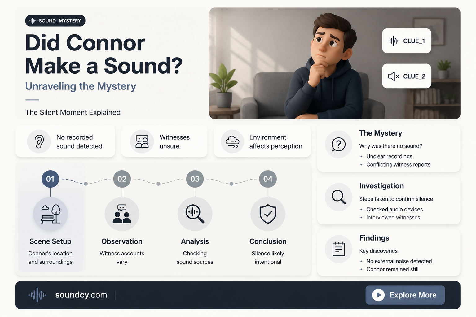 did connor make a sound