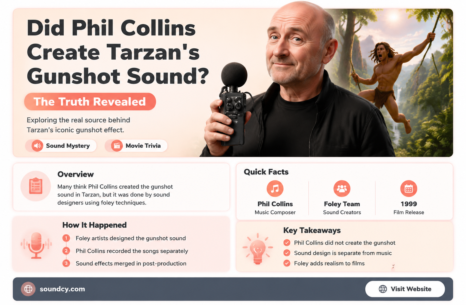 did phil collins do the gunshot sound in tarzan