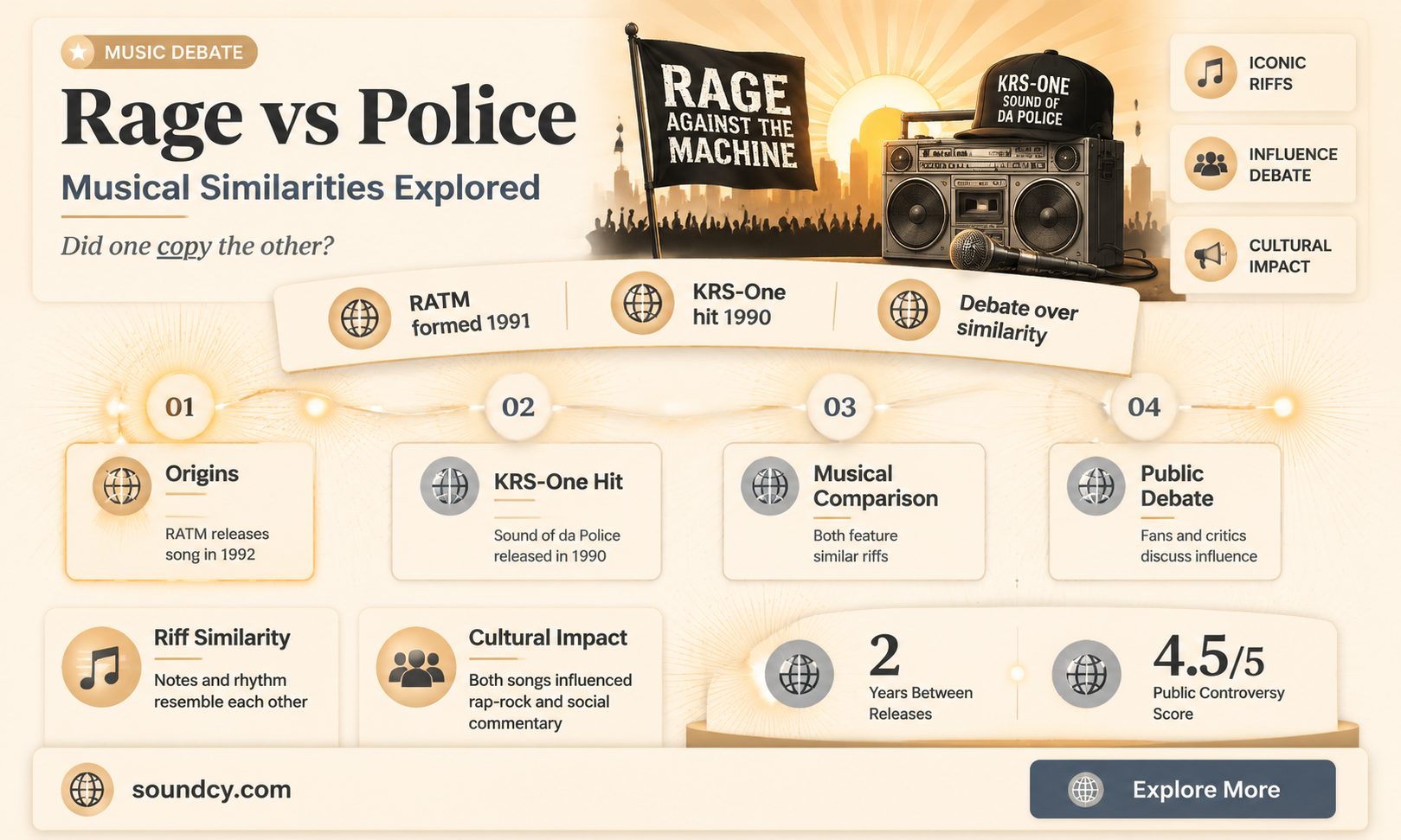 did ratm acidently plagarize the sound of da police