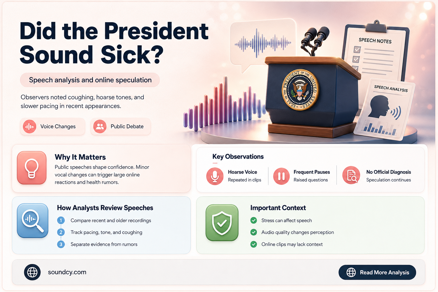 did the president sound sick