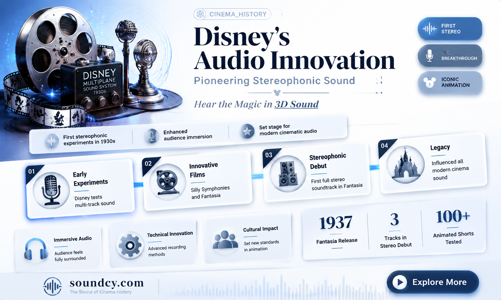 did disney create stereophonic sound