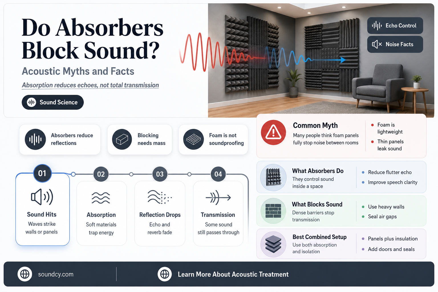do absorbers block some sound